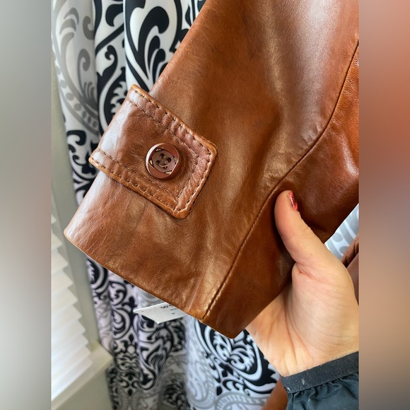 Napa y Ante Leather Trench Coat - Picture 6 of 9